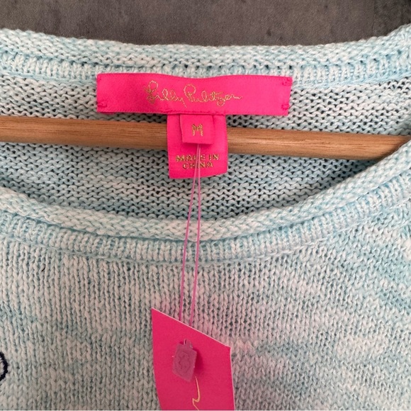 Lilly Pulitzer Blue Crew Neck Sweater with Playful Design - Picture 4 of 14